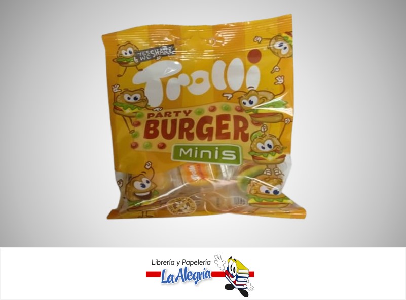 GOMITAS PARTY MINI BURGER 50GR MARCA TROLLI