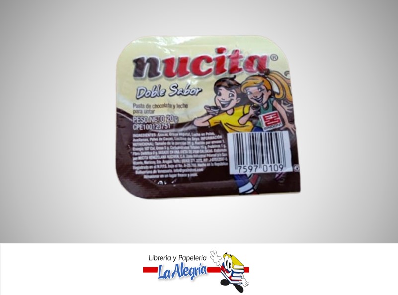 NUCITA DOBLE SABOR 20G MARCA SINDONI