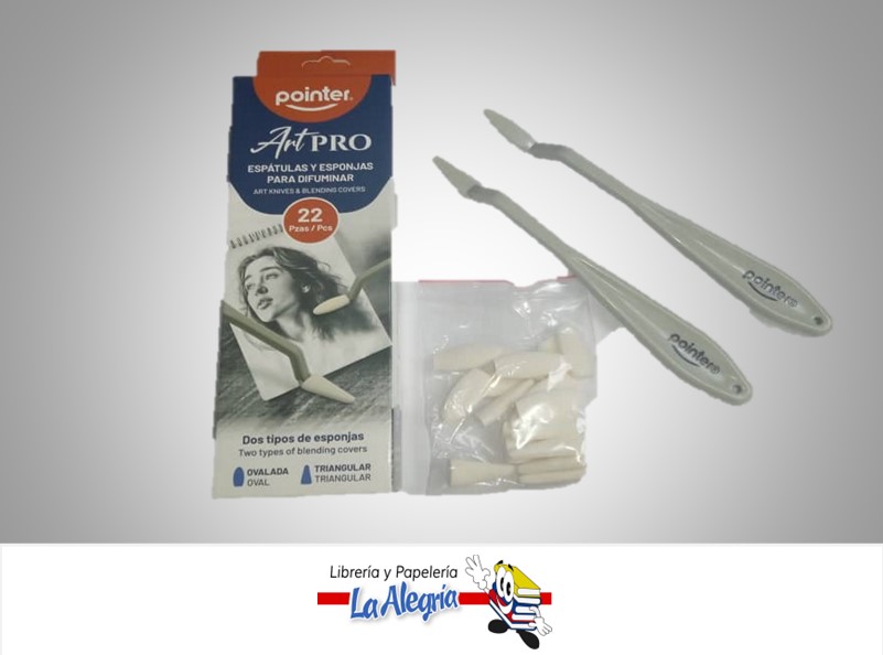 SET DE ESPATULAS Y ESPONJAS PARA DIFUMINAR MARCA POINTER