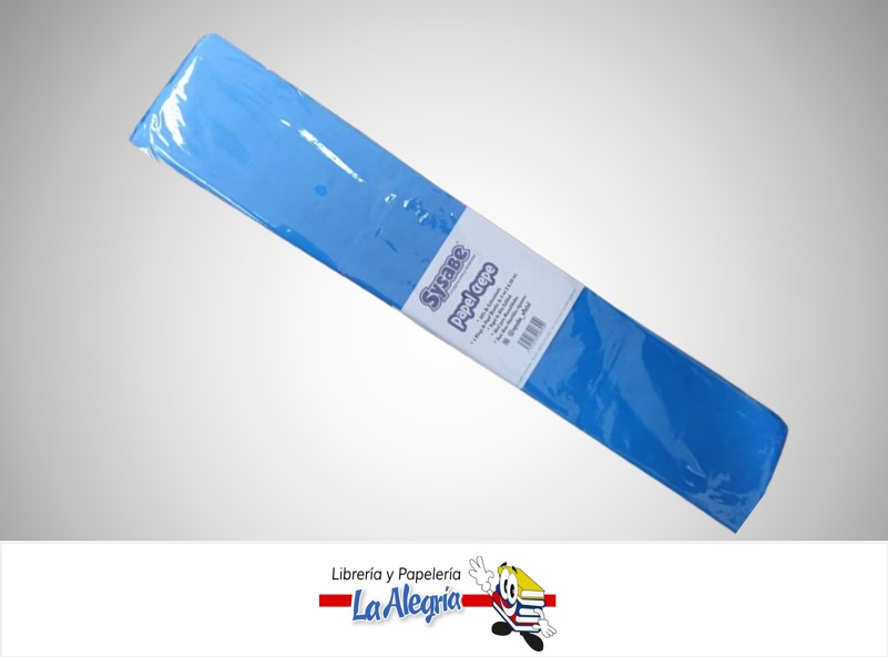 PAPEL CREPE 50X200 CM AZUL REY UND MARCA SYSABE