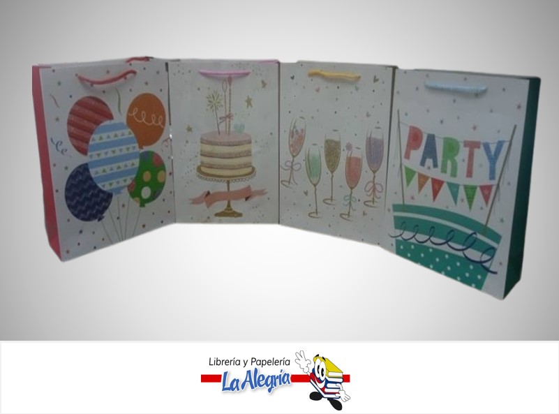 BOLSA DE REGALO PARTY LT-6031M-3 ; 26X32X10 CM MARCA S/M