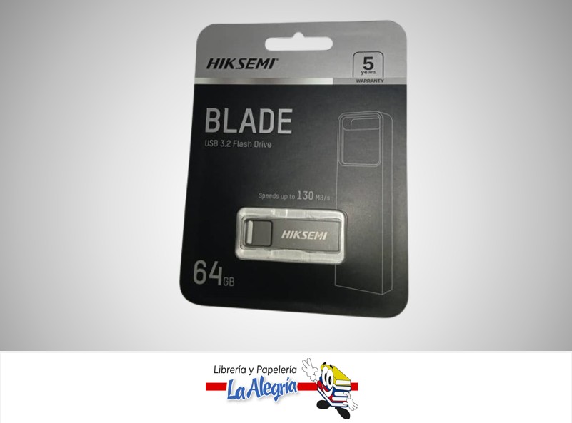PENDRIVE 64GB USB FLASH 3.2 MARCA METAL GRIS HIKSEMI