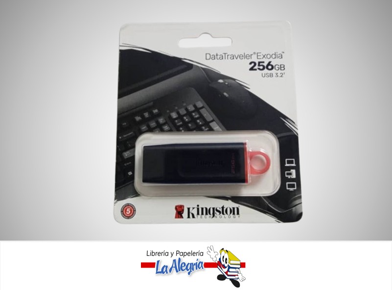 PENDRIVE DATA TRAVEL EXODIA 256 GB 3.2 USB MARCA KINGSTON
