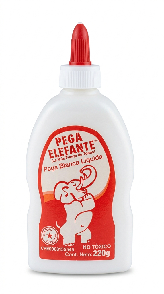 PEGA LIQUIDA BLANCA DE 220GR MARCA ELEFANTE
