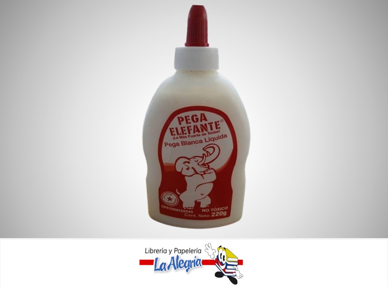 PEGA LIQUIDA BLANCA DE 220GR MARCA ELEFANTE