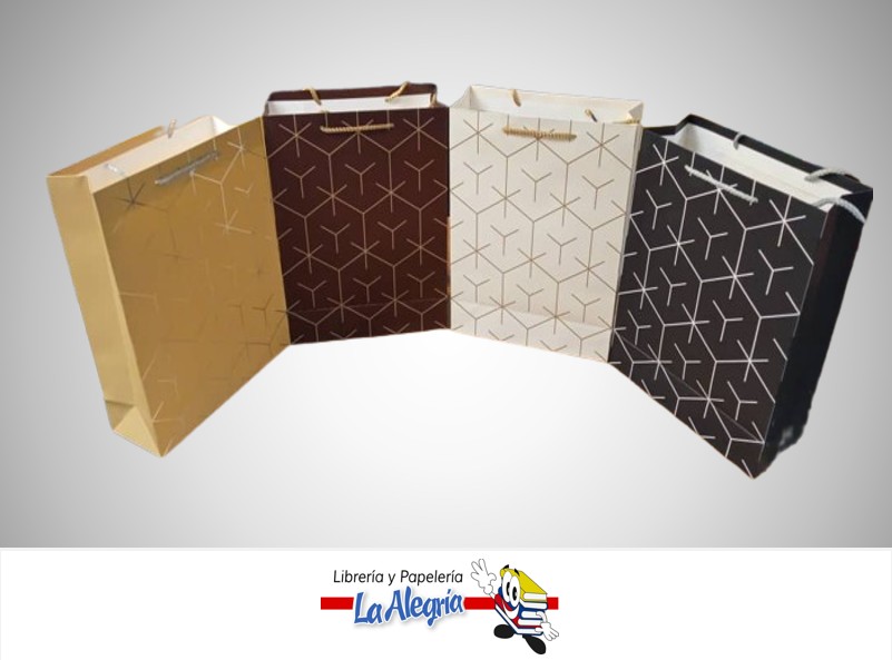 BOLSA DE REGALO FORMAS 18X8.5X23 CM UND MARCA S/M