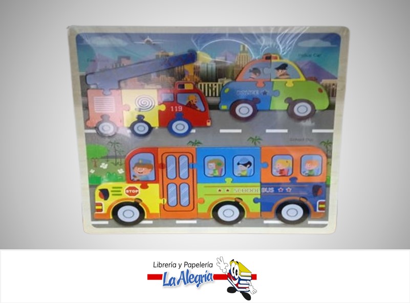 ROMPECABEZA 3D VEHICULOS MADERA 83551 MARCA STARMATE