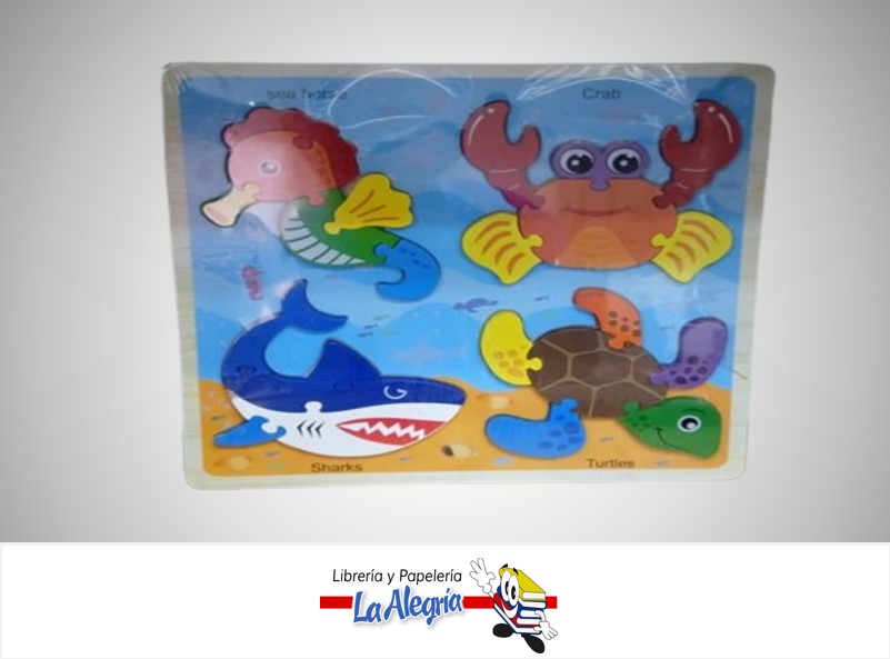 ROMPECABEZA 3D ANIMALES MARINOS MADERA 83548 MARCA STARMATE