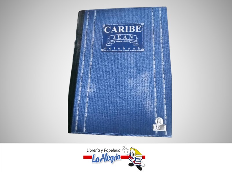 LIBRETA EMPASTADA CARIBE JEAN 100H/1 LINEA MARCA CARIBE
