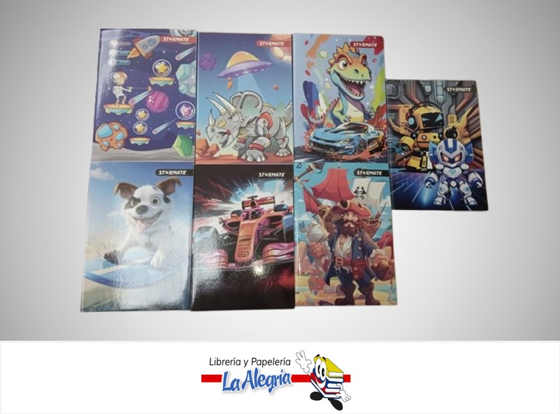 LIBRETA GRAPADA NIÑO 1 LINEA 14.2X20.4CM 100 HOJASMARCA STARMATE