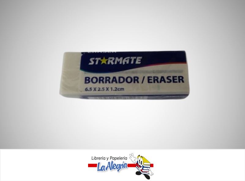 BORRADOR ESCOLAR 6.5X2.5XX1.2 CM MARCA STARMATE