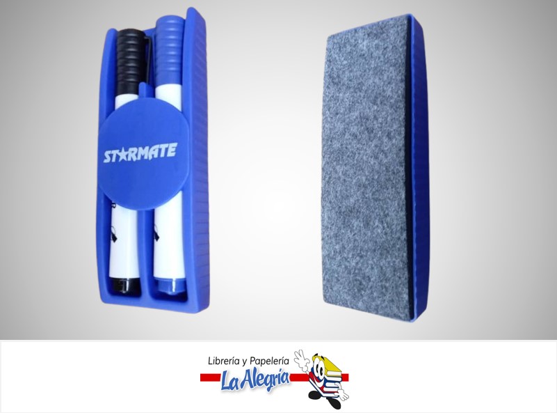 BORRADOR PARA PIZARRA ACRILICA MAGNETICO CON 2 MARCADORES STR-2092 MARCA STARMATE