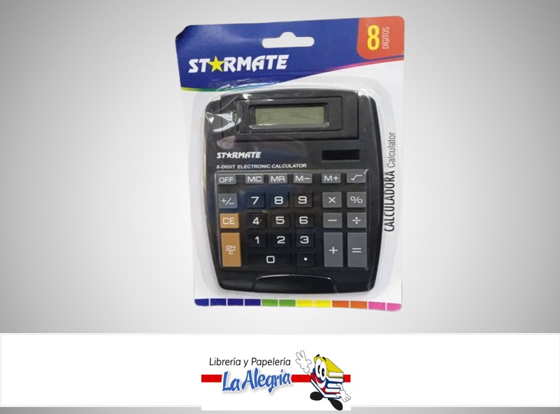 CALCULADORA GRANDE 8 DIGITOS REF STR-2163 MARCA STARMATE