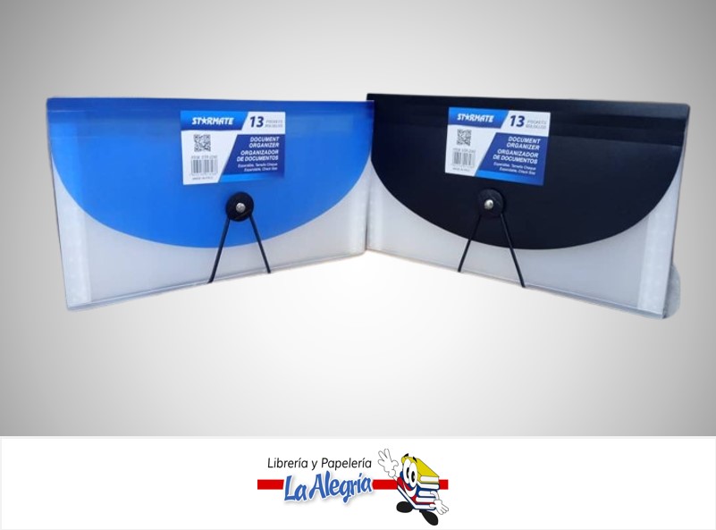 ARCHIVADOR HORIZONTAL SINFONIA B5" CHEQUE  CON LIGA CON 13 SEPARADORES MARCA STARMATE