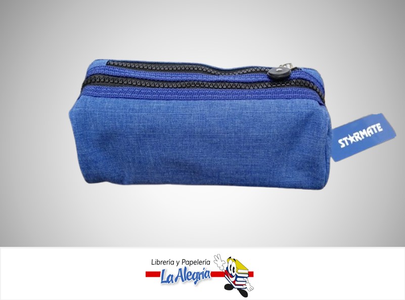 CARTUCHERA CON CIERRE DOBLE 22 X 9.5 X 7CM MARCA STARMATE