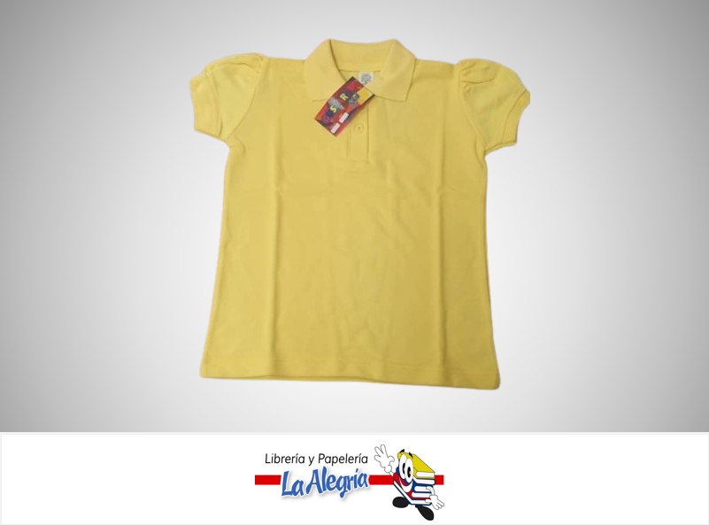 CHEMISE ESCOLAR TALLA 06 AMARILLA NIÑA UNIDAD MARCA GUSTARA