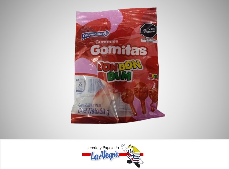 GOMITAS BON BON BUM 80GR MARCA COLOMBINA