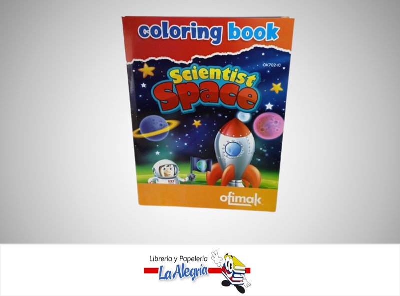 CUADERNO PARA COLOREAR ESPACIO 16 PAGINAS COLORING BOOK MARCA OFIMAK