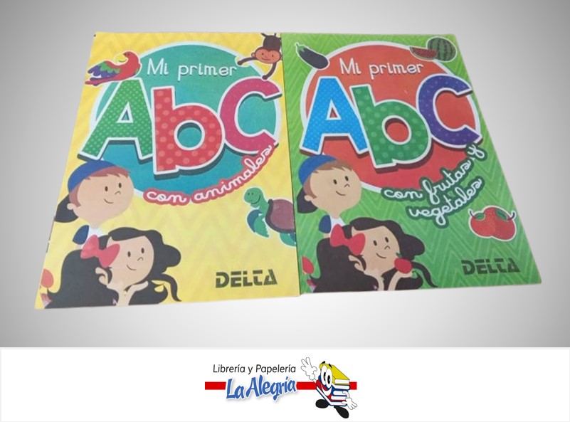 CARTILLA MI PRIMER ABC CON ANIMALES/FRUTAS Y VEGETALES  MARCA DELTA