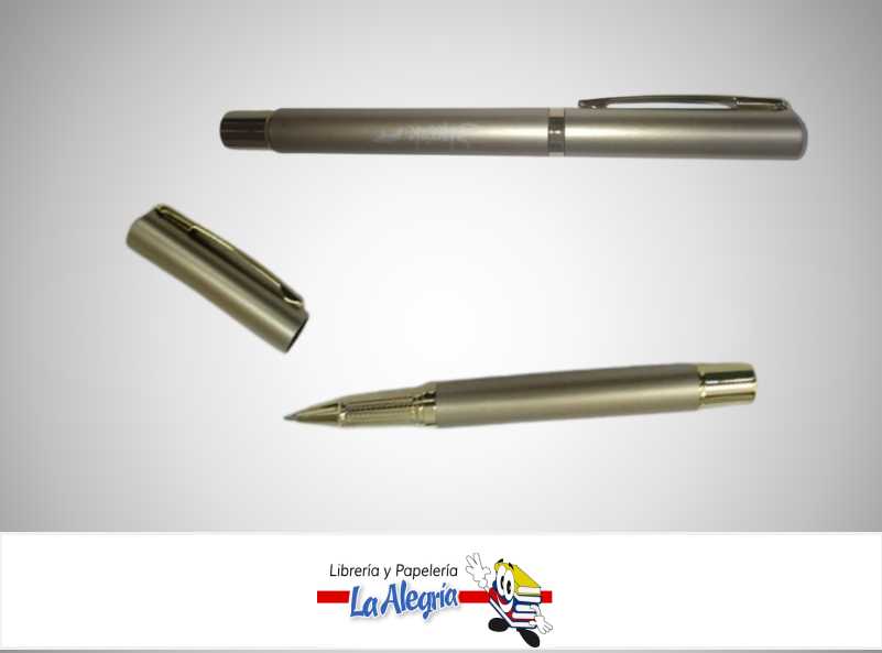 BOLIGRAFO EJECUTIVO CON TAPA DORADO UND MARCA SHARK