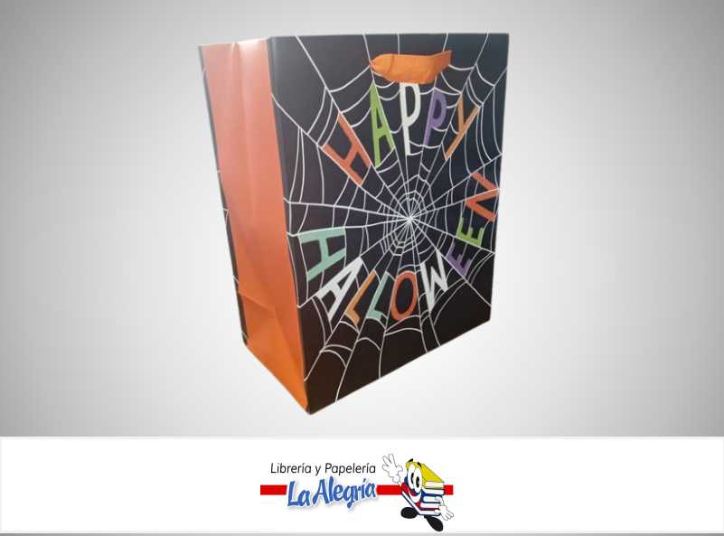 BOLSA DE REGALO HAPPY HALLOWEEN 24.5X19.5X11 CM NEGRA UND MARCA HALLMARK