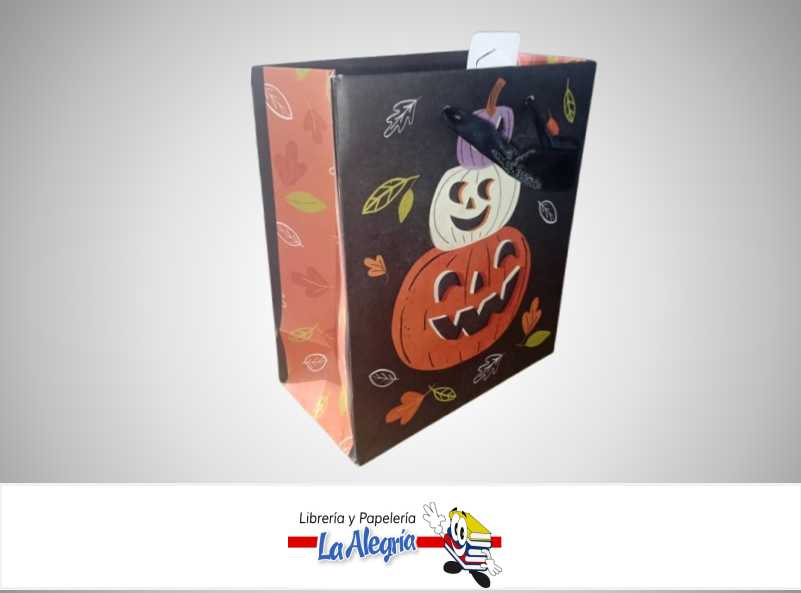 BOLSA DE REGALO HALLOWEEN CALABAZAS 16.5X14X7.5CM UND MARCA HALLMARK (