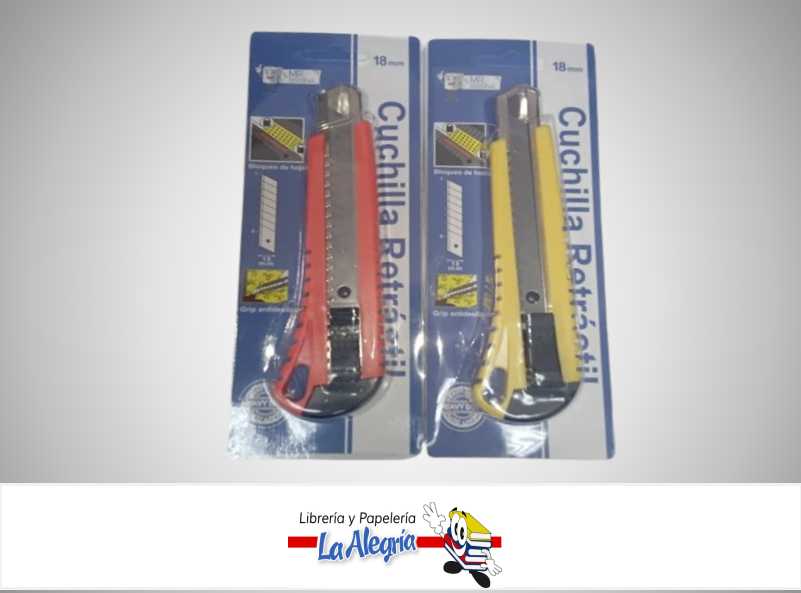 EXACTO RETRACTIL PLASTICO 18MM UND MARCA MR. BOBINA