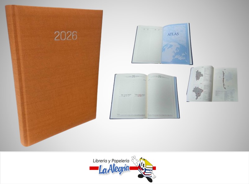 AGENDA 2026 DIARIA CORVARA NARANJA D60 MARCA ARTESCO