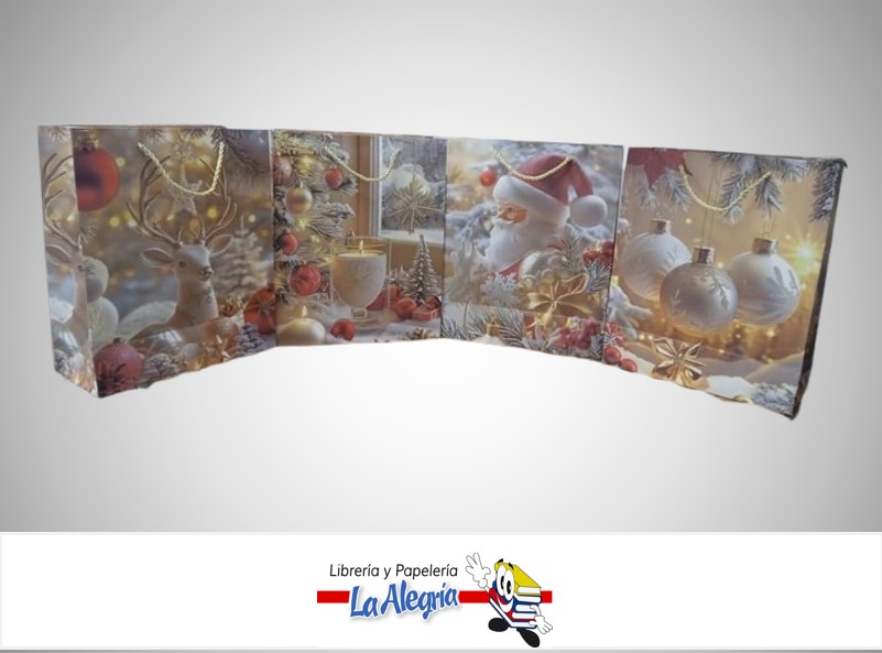 BOLSA DE REGALO NAVIDAD/VELA 40X30X12CM CVC-EST-2520L MARCA S/M