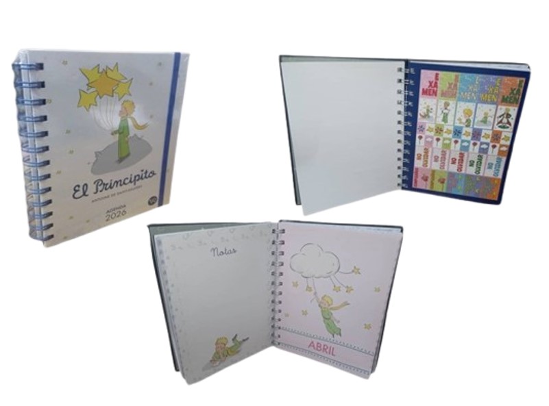 AGENDA PRINCIPITO 2026 13.5X17.5CM BLANCA CON STICKERS MARCA VR EDITORAS