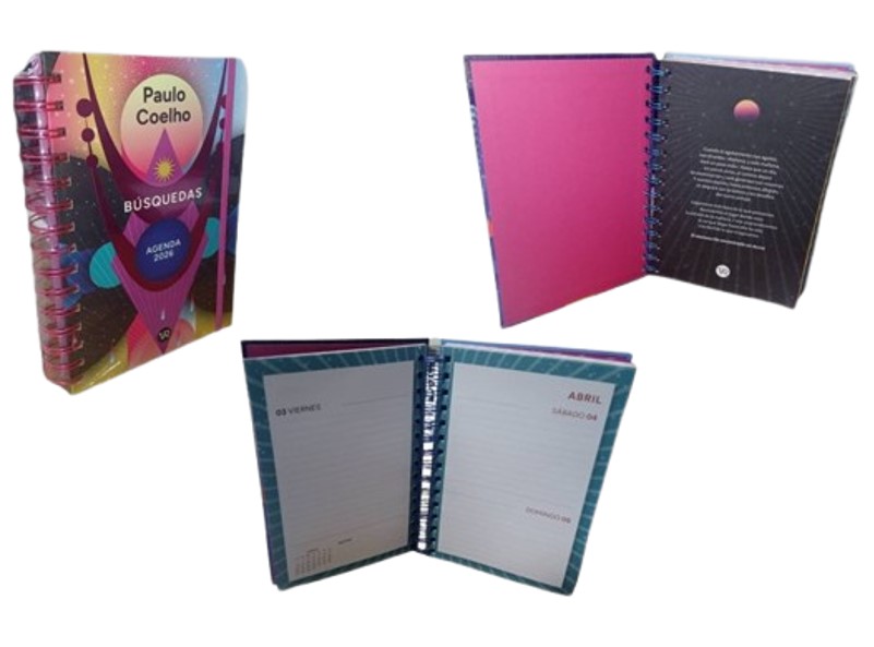 AGENDA PAULO COELHO 2026 BUSQUEDAS 14X20CM ANILLADA MARCA VR EDITORAS