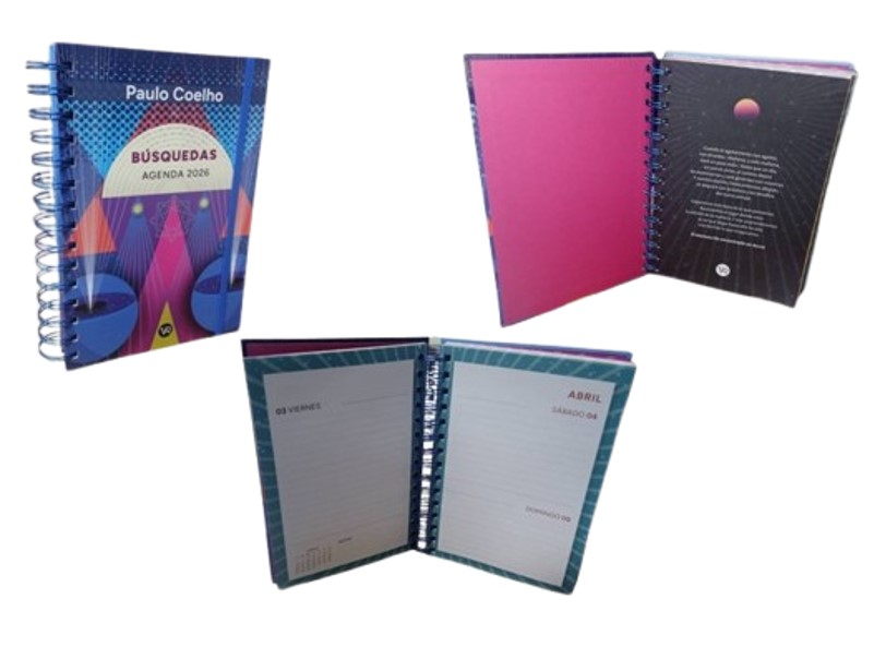 AGENDA PAULO COELHO 2026 BUSQUEDAS 14X20CM ANILLADA MARCA VR EDITORAS