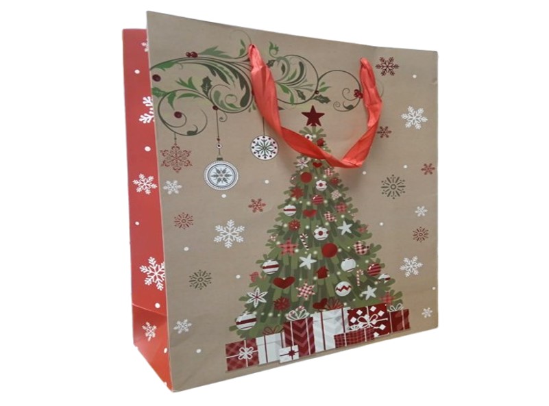 BOLSA DE REGALO NAVIDAD/ARBOLITO 40X30X12CM L MARCA S/M