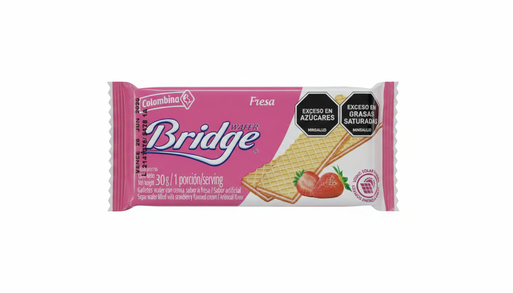 BRIDGE FRESA WAFFER 30G MARCA COLOMBINA