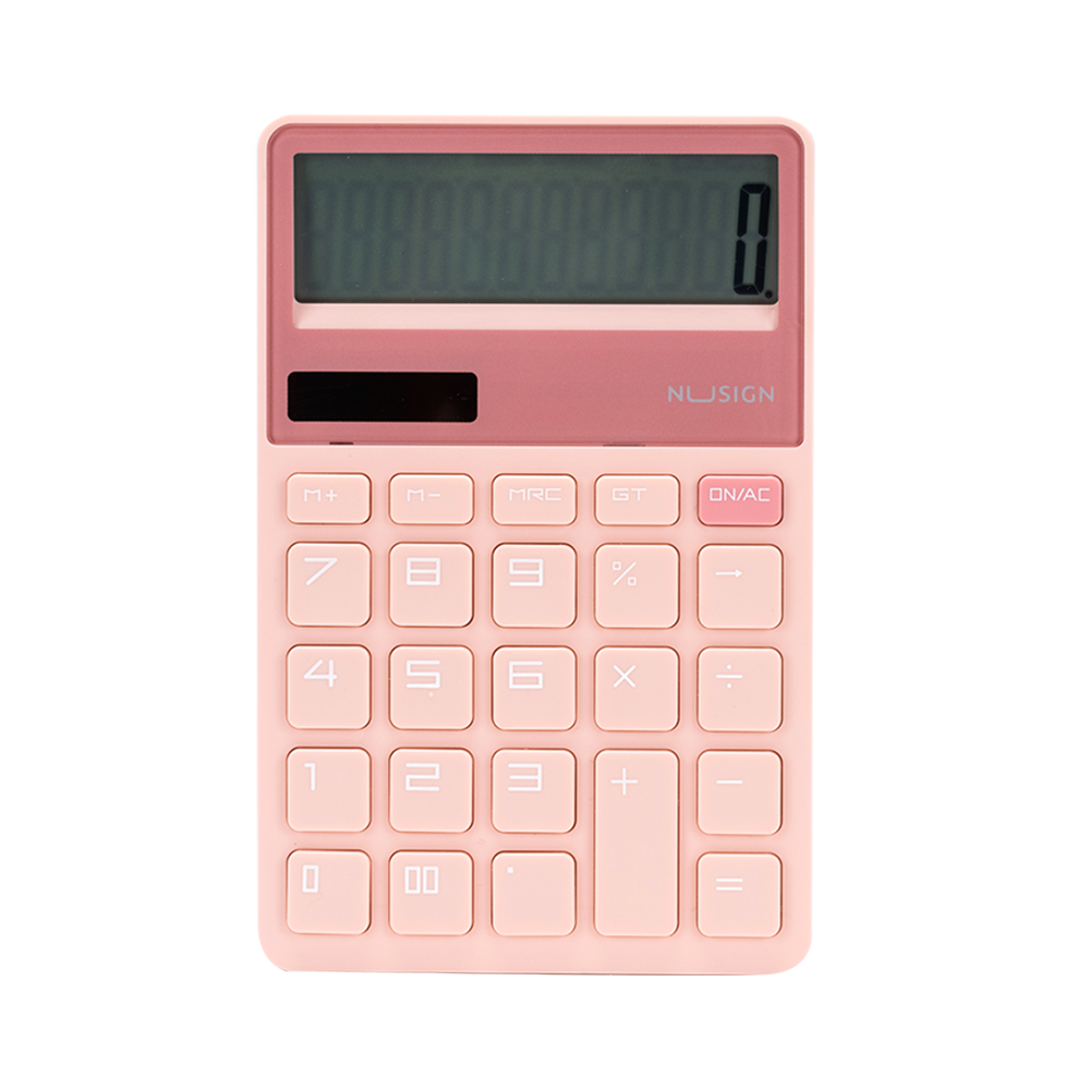 CALCULADORA 12 DIGITOS COLOR ROSA REF: NS042 MARCA NUSING