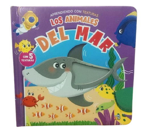LIBRO DIDACTICO APRENDIENDO CON TEXTURAS LOS ANIMALES DEL MAR CON 5 TEXTURAS REF: LIST-591 MARCA SCHOOL FUN