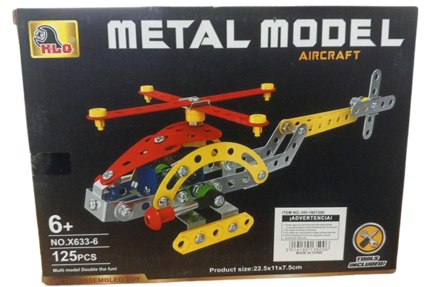 JUEGO METAL MODEL AIRCRAFT 125 PZAS. 22.5CM X 11CM X 7.5CM REF: HH-1901350 MARCA KLQ