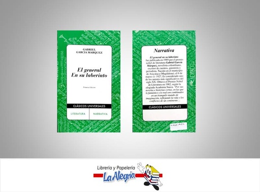 [117231989] EL GENERAL EN SU LABERINTO TEMATICA NOVELA AUTOR GABRIEL GARCIA MARQUEZ EDITORIAL CLASICOS UNIVERSALES