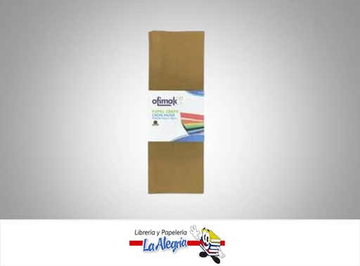 [781360870600] PAPEL CREP/ 50X190CM MARRON UND MARCA OFIMAK   