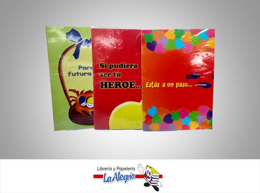 [2039799627100] TARJETA DE REGALO 18X26 SURTIDAS MARCA S/M   
