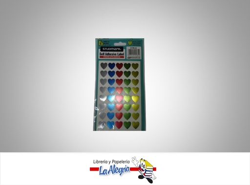[7453015125351] CALCOMANIA CORAZON METALIZADOS STPRS26 PAQUETE DE 200 UND MARCA STUDMARK