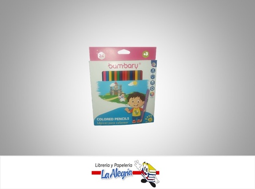 [7453086116494] LAPICES DE COLORES 24 COLORES HEXAGONAL MARCA BAMBARY