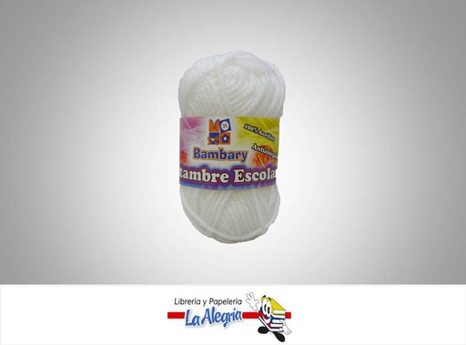 [7591018052424] ESTAMBRE ESCOLAR 12GR BLANCO UND MARCA BAMBARY   