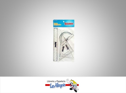 [7591213014692] JUEGO GEOMETRICO ACRILICO 20 CM 4 PZ MARCA SYSABE