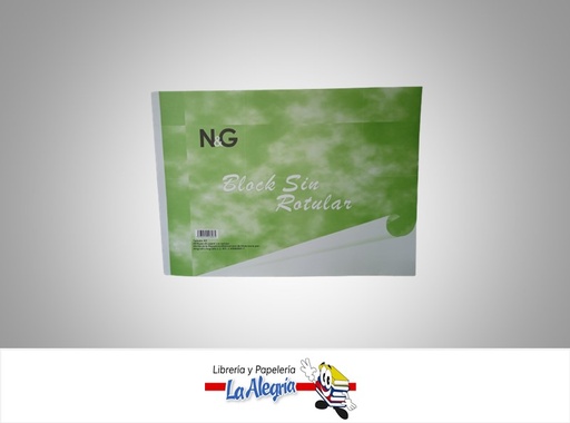[7593052996085] BLOCK BOND SIN ROTULAR A3 20 HOJAS MARCA N&G