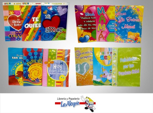 [7593227000012] TARJETA DE REGALO 18X26 SURTIDAS MARCA TEKI   