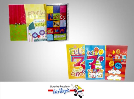 [7593227000067] TARJETA DE REGALO 15,4X17,5 SURTIDAS MARCA TEKI   