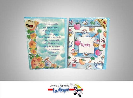 [7702101020064] TARJETA DE REGALO 16,8X24,2 SURTIDAS MARCA S/M   