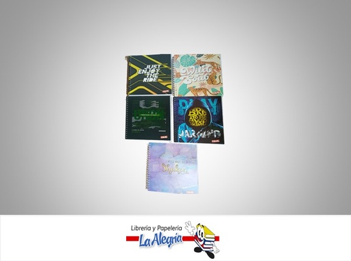 [7707294374321] LIBRETA ESPIRAL 6 MATERIAS 150 HOJAS 1 LINEA 21X27CM MARCA FAMA