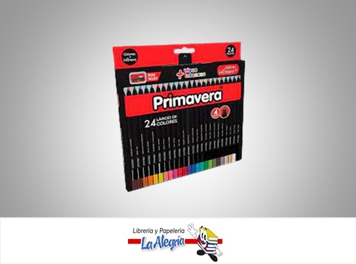 [7707463692713] LAPICES DE COLORES 4MM COLORES VIVOS 24 UND MARCA PRIMAVERA